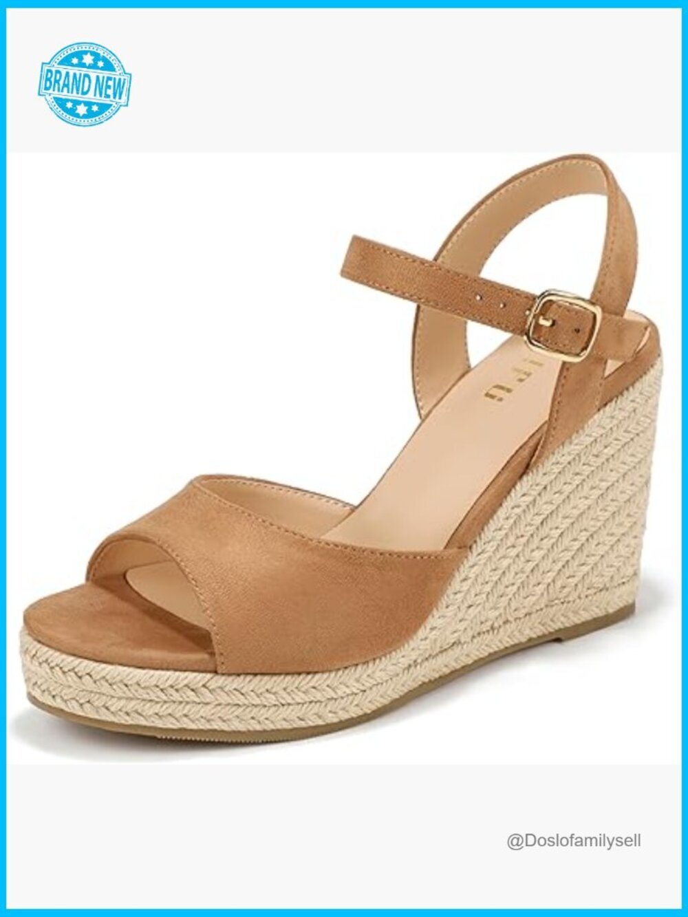 Espadrille Wedges Sandals Women Platform Peep Toe Slingback Comfortable Casual